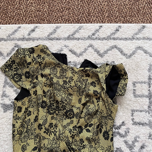 TopShop Yellow Lace Placement Twist Dress - Picture 7 of 11